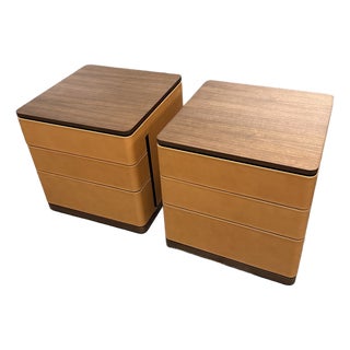 Roberto Lazzeroni for Poltrona Frau Fidelio Notte Night Tables, Pair For Sale