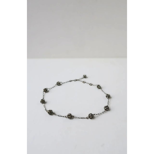 Vintage Rhinestone Ball Collar Choker Necklace, Adjustable, Early to Mid-20th Century For Sale - Image 4 of 8