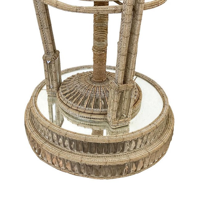 Large Vase-Shaped Floor Lamp with Murano Glass Beads For Sale - Image 9 of 16