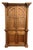Vintage English Large Pine Cupboard Cabinet Corinthian Capitals Fluted Columns For Sale