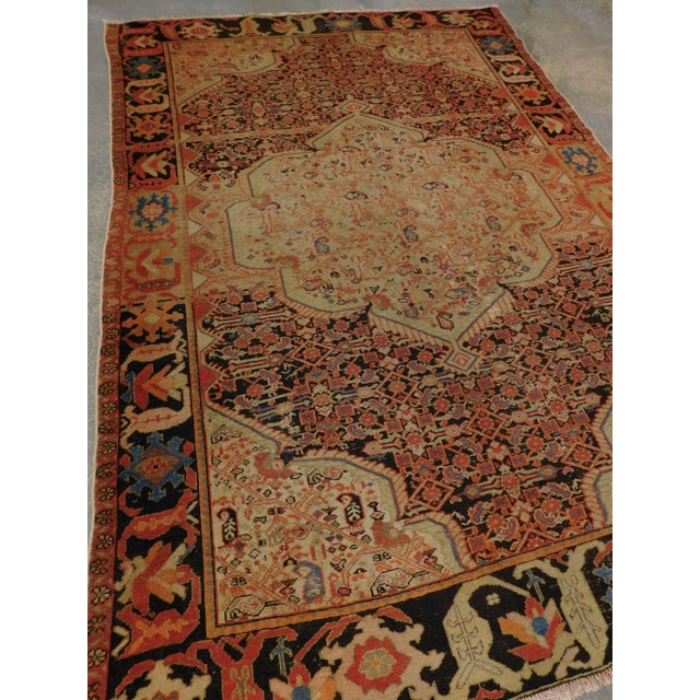Tan 1900 Antique Persian Malayer Rug For Sale - Image 8 of 13