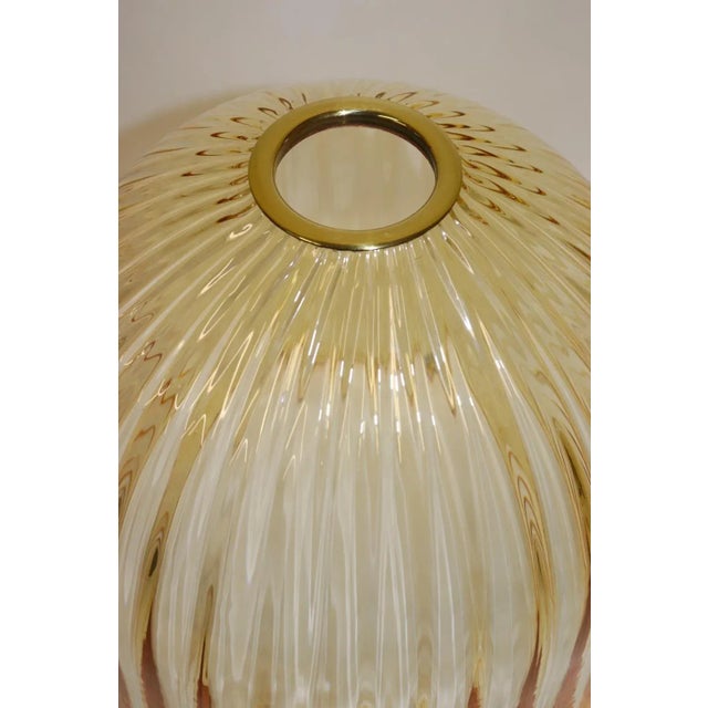 Amber Mid-Century Modern Murano Glass Table Lamp For Sale - Image 8 of 13