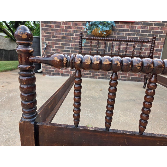 1920s Victorian Era Walnut Jenny Lind Style Bed Frame For Sale - Image 4 of 9