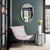 Modern Laid Rope Silver Oval Mirror For Sale - Image 3 of 11