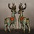 Monumental Pair of Vintage Cloisonné Enamel & Gilt Bronze Deer Figures For Sale - Image 4 of 9