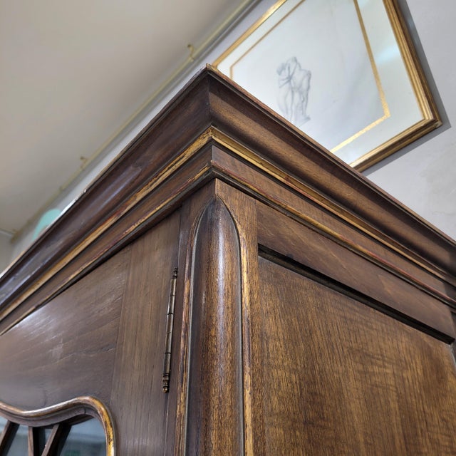 Art Nouveau Display Cabinet in Stained and Gilded Pine Wood, England, 1930 For Sale - Image 12 of 18