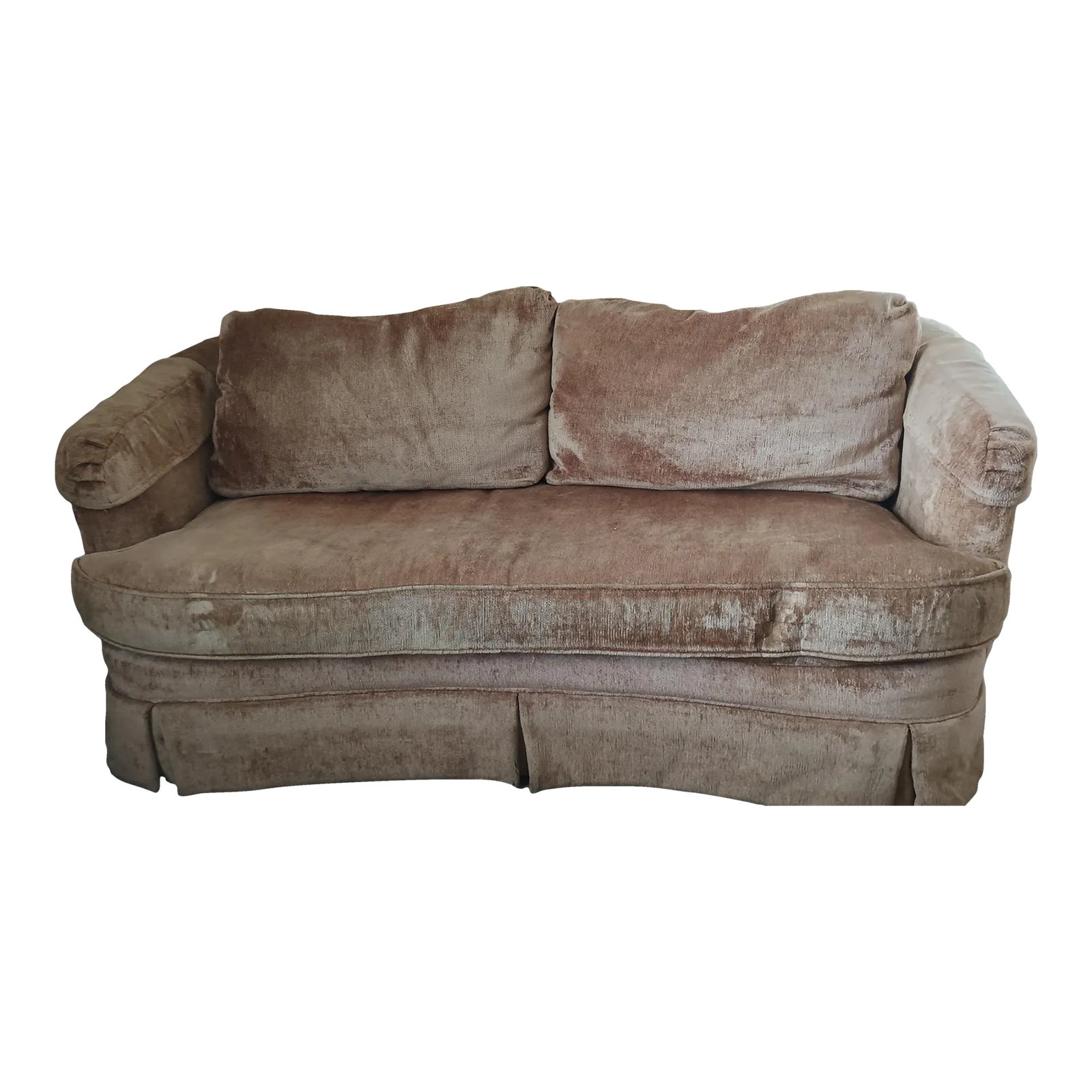 1950s Lexington Upholstery Golden Loveseat Sofa | Chairish