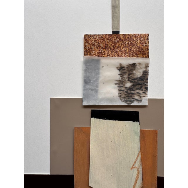 Brown "Memorabilia 9" Original Mixed-Media Collage on Paper by Zac Woodiel For Sale - Image 8 of 9