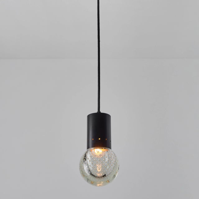 1960s Gino Sarfatti Seguso Bubble Glass Pendant for Arteluce For Sale In Los Angeles - Image 6 of 12