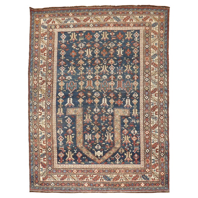 Caucasian Kuba Small Antique Prayer Rug - 3'9" x 4'10" For Sale - Image 15 of 18