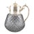 1940s Edward Latham Large Cut Crystal Carafe Jug Bottle Decanter With Silver Top For Sale
