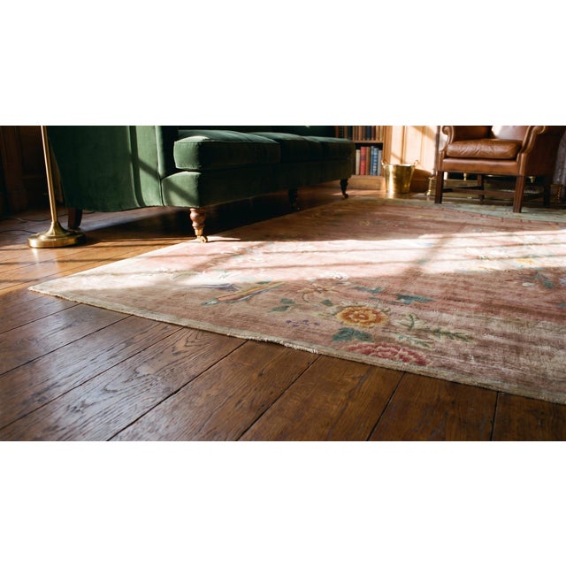 Red Antique Chinese Art Deco Rug 9' 0" x 11' 6" For Sale - Image 8 of 8