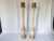 1950s Wood Floor Candle Holders With Candles - a Pair For Sale In New York - Image 6 of 6