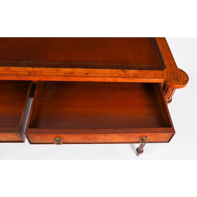 Vintage Birdseye Maple Desk in the style of Gillows, 20th Century For Sale - Image 12 of 17