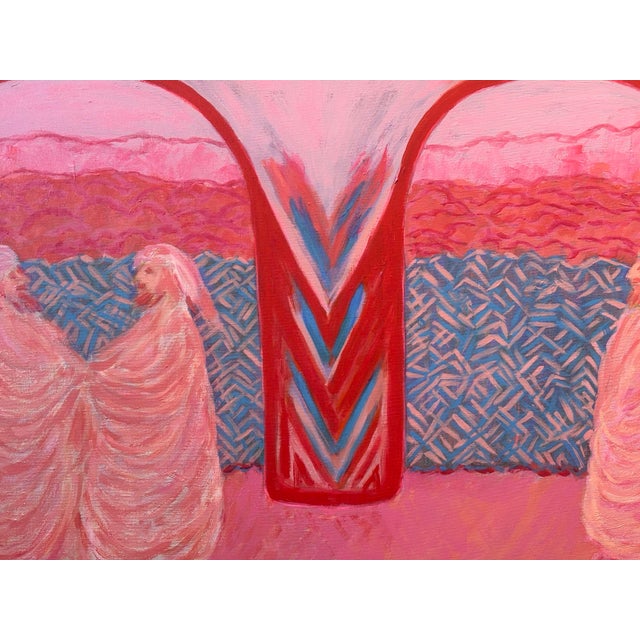 Abstracted Figure Oil and Acrylic Painting by Molly Schiff For Sale - Image 4 of 4