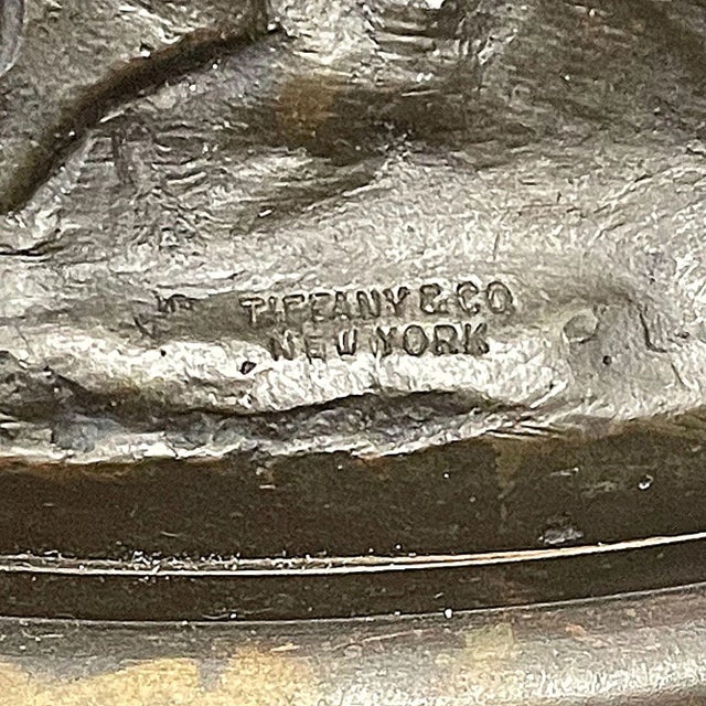 Metal Tiffany & Co Art Nouveau a Gaudez Bronze "Mignon" Sculpture For Sale - Image 7 of 8