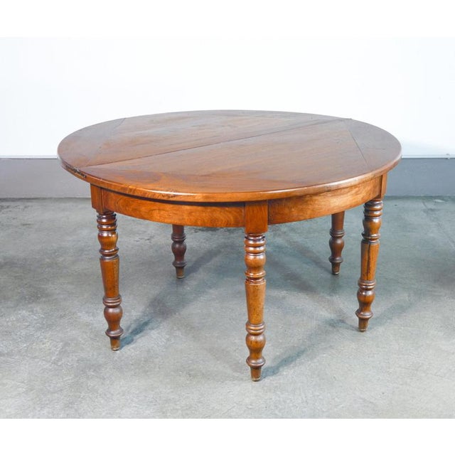 Half-Moon Opening Console Table in Walnut, 1800 For Sale - Image 10 of 18