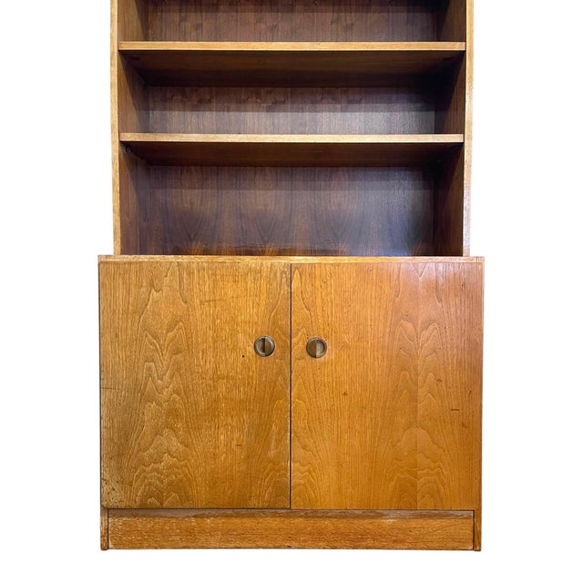 Vintage Mid Century Modern Belgian Bookcase Cabinet With Adjustable Shelves For Sale In Seattle - Image 6 of 10