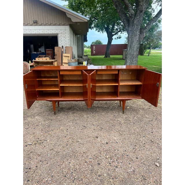 French Mid-Century Modern 1960's Mahogany Sideboard For Sale - Image 11 of 12