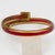 1920s French Celluloid Bracelet Geometric Bypass Bangle with Orange and Red Crystal For Sale - Image 5 of 6