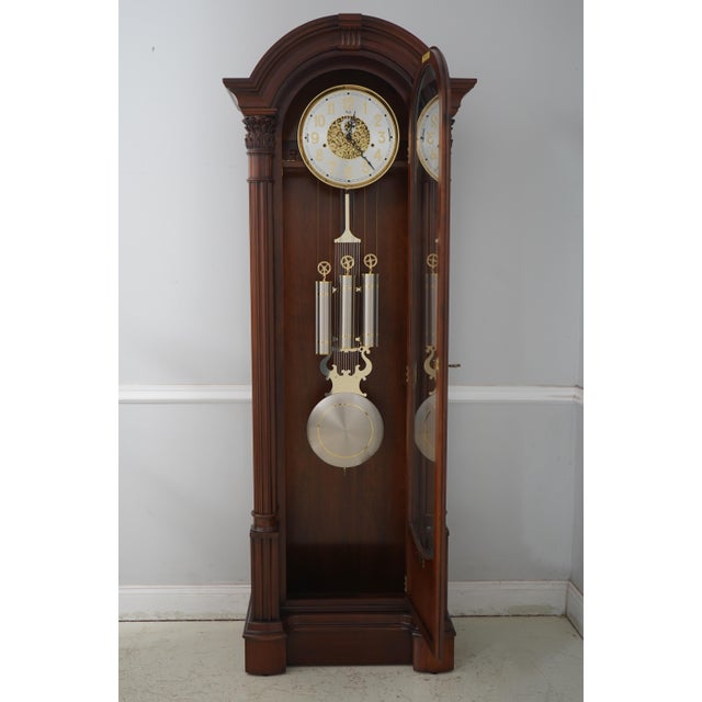 Sligh Dome Top Empire Cherry Grandfather Clock | Chairish
