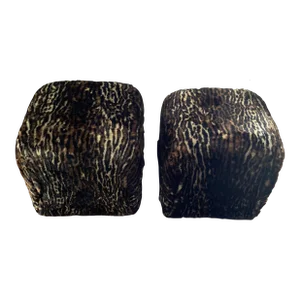 Custom Leopard Faux Fur Ottomans-A Pair