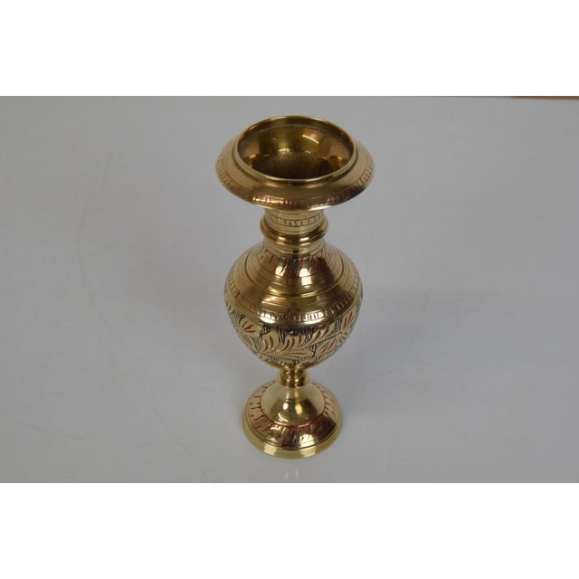 Gold Mid-Century Brass Vase, 1960s For Sale - Image 8 of 10