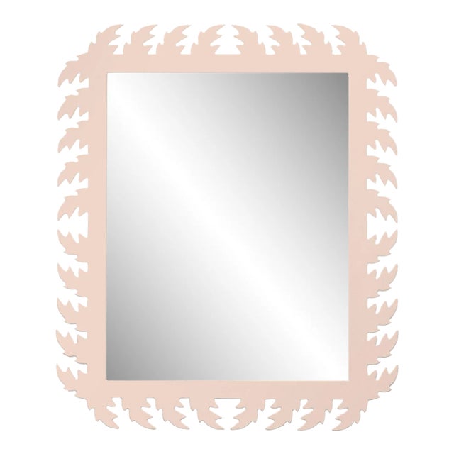 Fleur Home Audubon Rectangle Mirror in Pink Ground, 33x43 For Sale