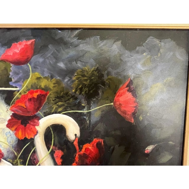 Late 20th Century Signed Original Painting on Canvas by Karen Reinhart (American, 1938-2023) For Sale - Image 5 of 12