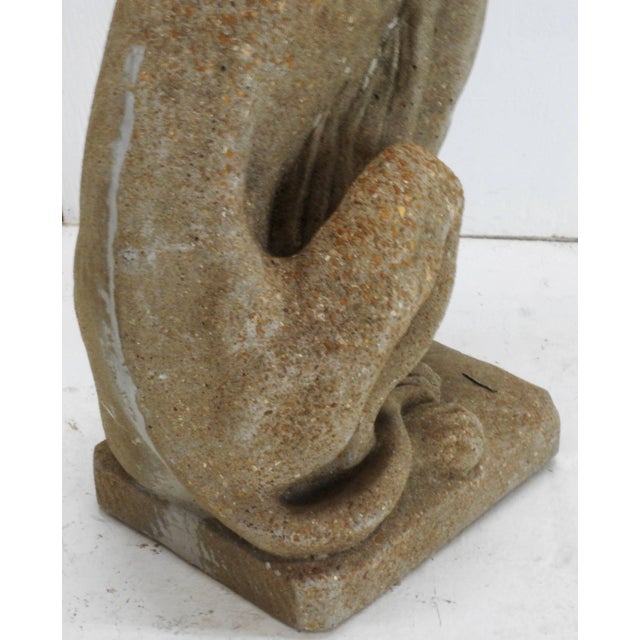 Early 20th Century Cast Stone Whippet Statue For Sale In Nashville - Image 6 of 8