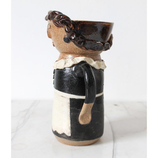 Figurative Studio Art Pottery Maid Vase For Sale - Image 3 of 10