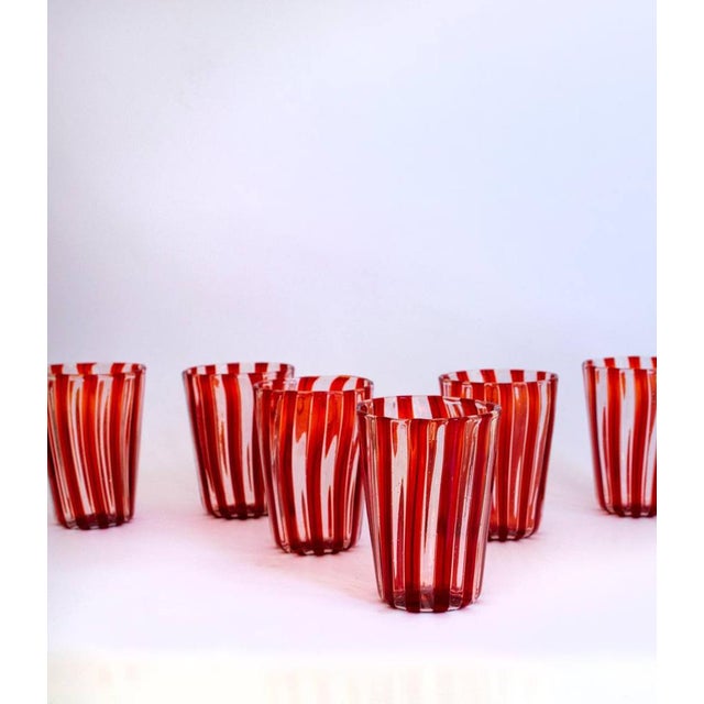 Italian Murano Glasses by Angelo Ballarin for Ribes Studio, 2004, Set of 6 For Sale - Image 12 of 18