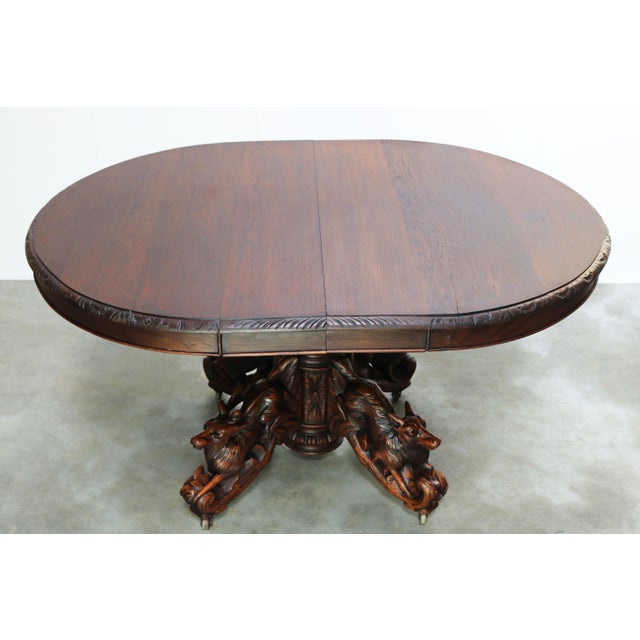 Antique French Oak Oval Dining Table, 1860 For Sale - Image 3 of 14