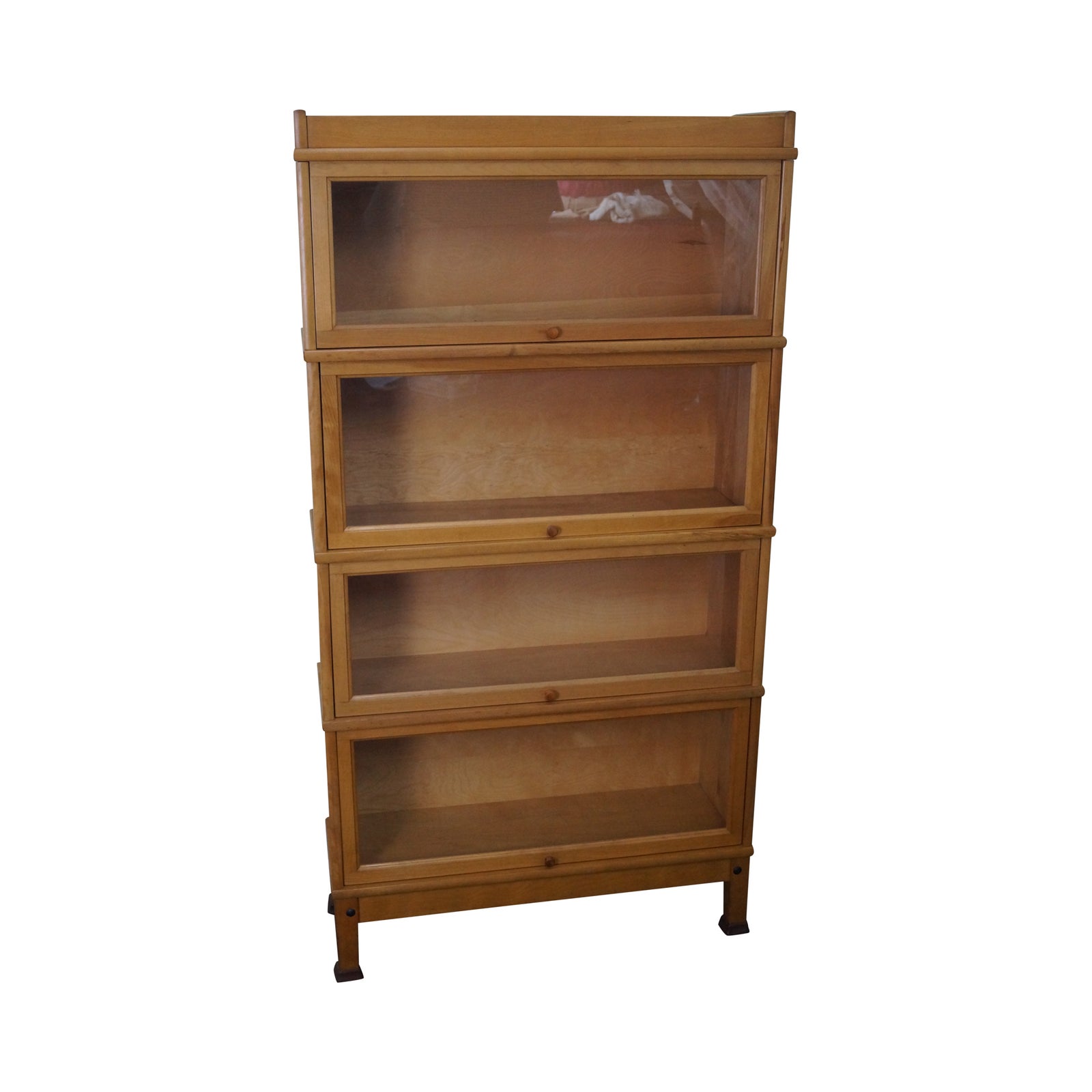 Vintage Maple Vertical Barrister Bookcase (A) Chairish