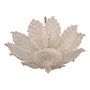 Ischia, Murano Clear Trasparent Vintage Glass Ceiling Light, 1970s