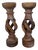 Hand Carved Open Barley Twist Candlestick Holder - A Pair For Sale