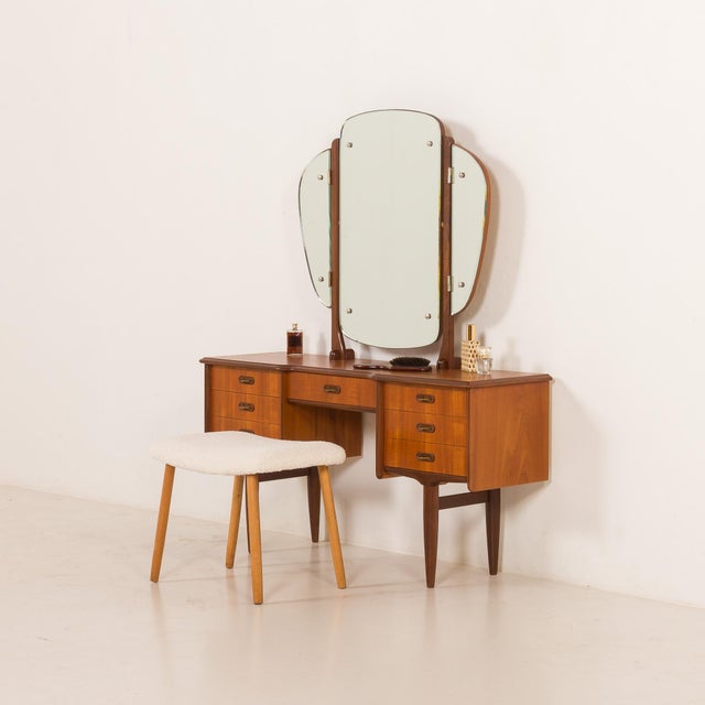 Mid-Century Dressing Table with Adjustable Mirrors, Norway, 1960s For Sale - Image 17 of 17