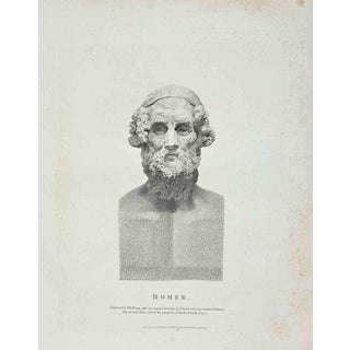 Thomas Holloway, Portrait of Homer, Etching, 1810 For Sale