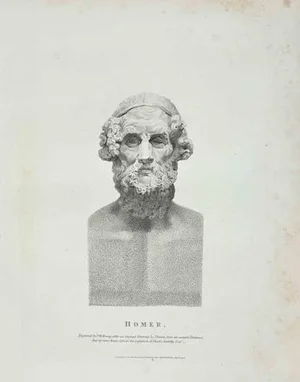 Thomas Holloway, Portrait of Homer, Etching, 1810