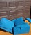 Vintage Tv Strato Lounger Recliner by Futorian in Peacock Blue For Sale - Image 4 of 9