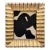 Contemporary Bold Black and White Collage in Vintage Gold "Ripple" Frame For Sale