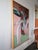Original 1983 Lewis Lanza Rudolph Abstract Expressionist Painting 49x43" Oil / Board Framed Large Impasto Textured Vintage Modern Art For Sale - Image 9 of 11