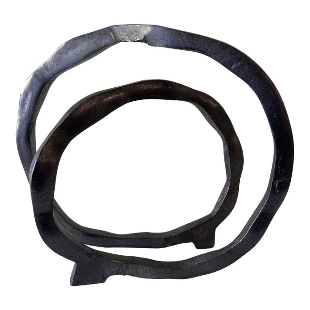 Contemporary Abstract Metal Ring Sculpture For Sale