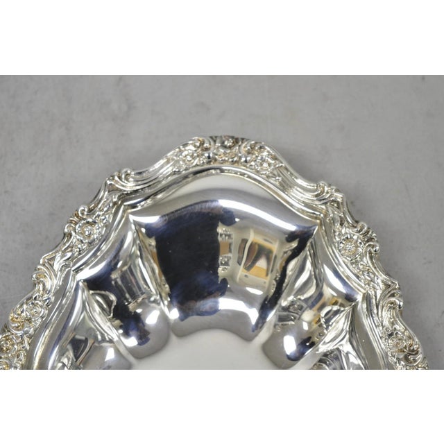 Mid 20th Century International Silver "Countess" Silver Plated Trinket Nut Dish Serving Platter For Sale In Philadelphia - Image 6 of 11