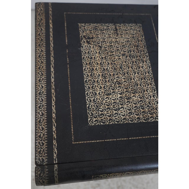 Maitland Smith Leather Wrapped 7 Drawer Console Sofa Table For Sale - Image 15 of 18