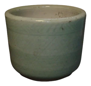 19th Century Chinese Celadon Porcelain Brush Pot or Cachepot Planter