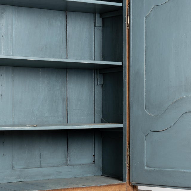 Brown Late 18th Century Tall French Oak Cabinet "Deux Corp" For Sale - Image 8 of 13