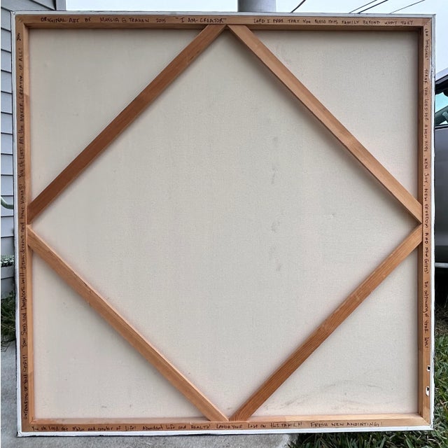 2010s Maylia G. Trahan - “I Am- Creator” Contemporary Style Framed Acrylic Painting on Canvas (Louisiana) (2015) For Sale - Image 5 of 15