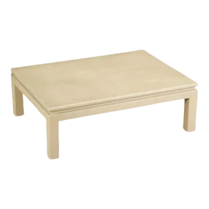 Karl Springer Reptile Embossed Leather Cocktail Table, Signed and Dated 1983