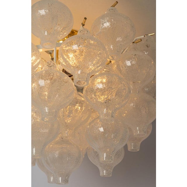 Gold Large Glass Flush Mount by Kalmar, Austria, 1960s For Sale - Image 8 of 15
